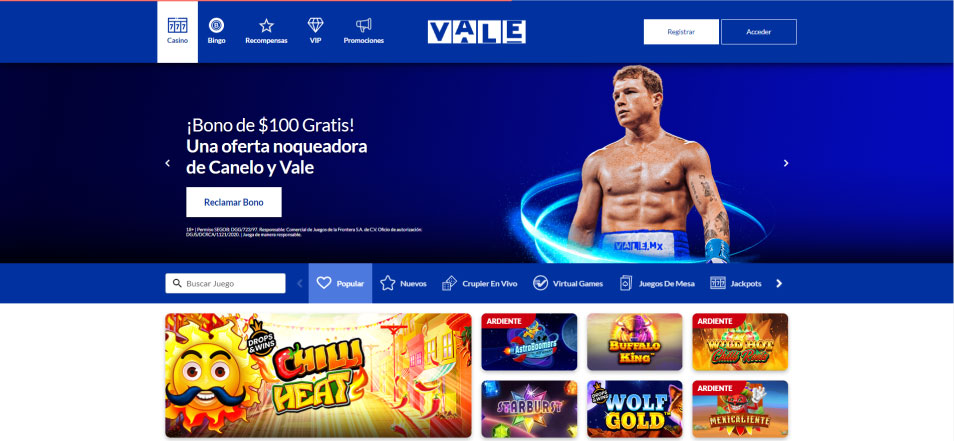 Casino Vale, oyuncularını ödüllendirmek için çeşitli bonuslar ve promosyonlar sunar